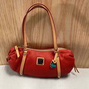 Dooney & Bourke Emma Red and Tan Shoulder Bag